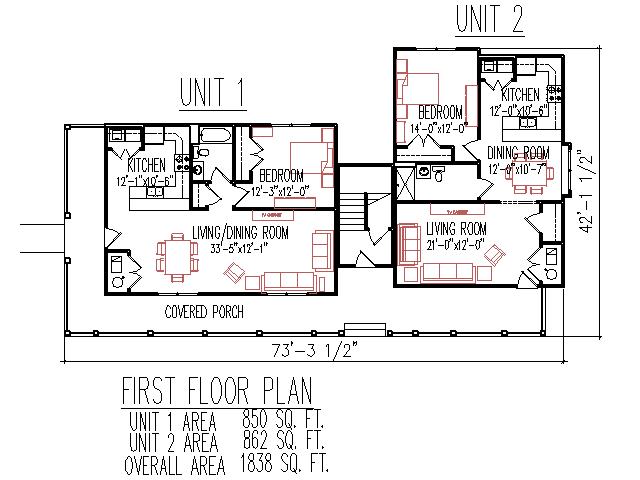 Cicero Indiana Duplex Plans 3 Unit 2 Floos 3 Bedroom 3 Bath Front Porch 2700 Sq Ft